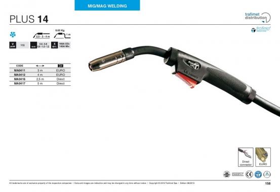Trafimet MIG PLUS 14 (160 А возд. охл.) 3м без разъема